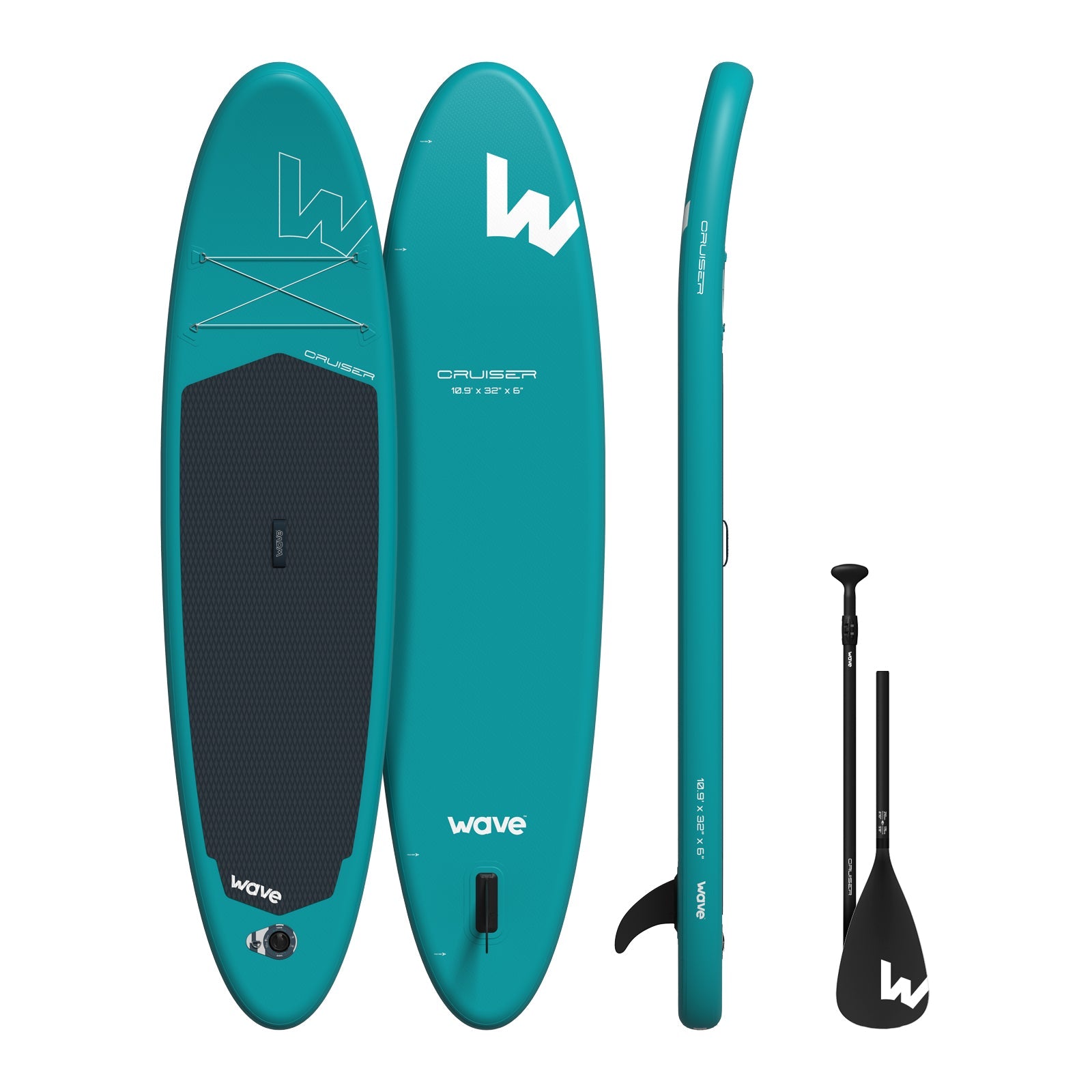 Cruiser 2.0 SUP | Inflatable Paddleboard | 10'9ft | Aqua - Wave Sups EU