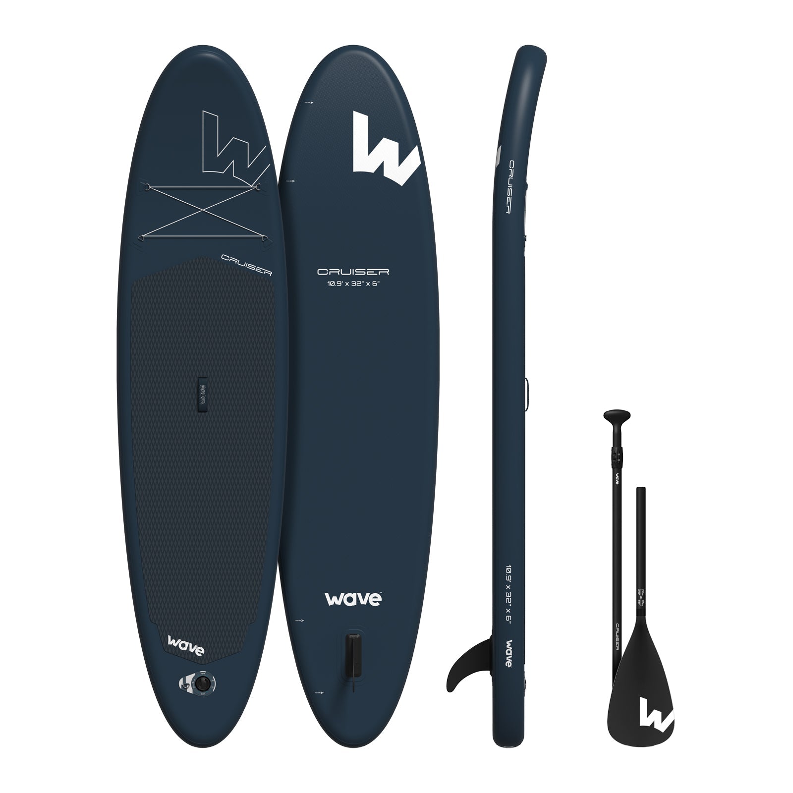 Cruiser 2.0 SUP | Inflatable Paddleboard | 10'9ft | Navy - Wave Sups EU