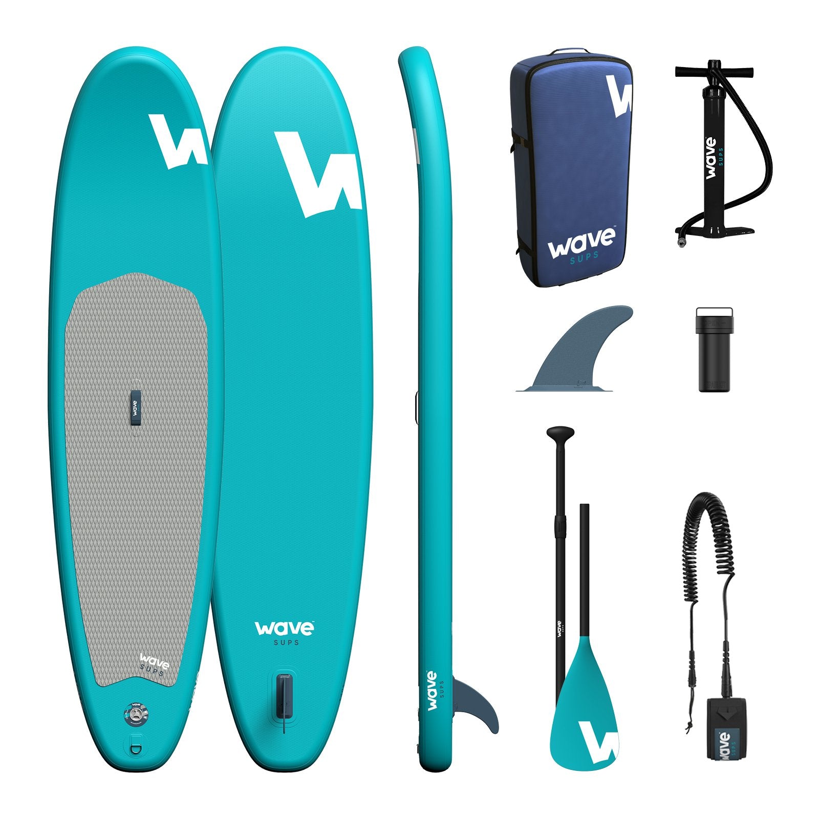 Cruiser SUP | Inflatable Stand-Up Paddleboard | 10/11ft | Aqua - Wave Sups EU