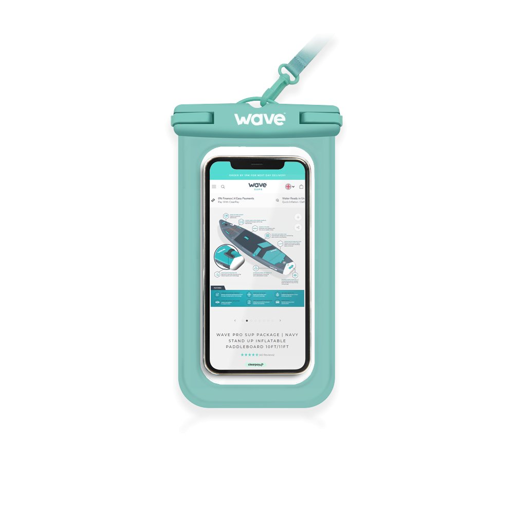 Waterproof Phone Cover | Aqua Green - Wave Sups EU